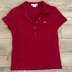 Burgundy Lacoste Polo Shirt